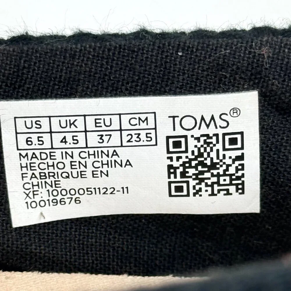 TOMS Alpargata Rope Woven Espadrille Jute Comfort Boho Slip On Flats Womens 6.5
